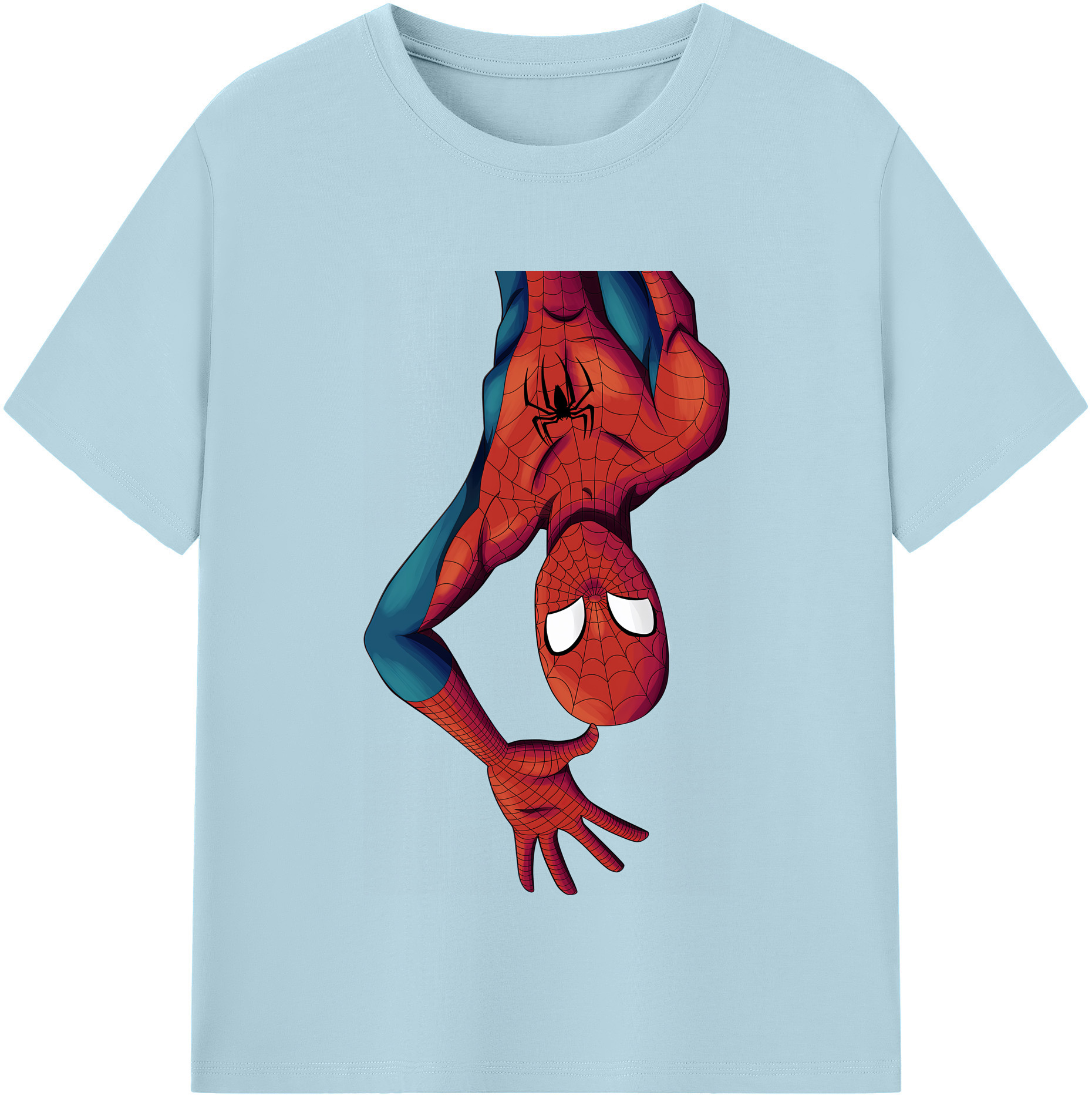 （画像用） Spider Man スパイダーマン 綿100％半袖Tシャツ（フロントプリント）
